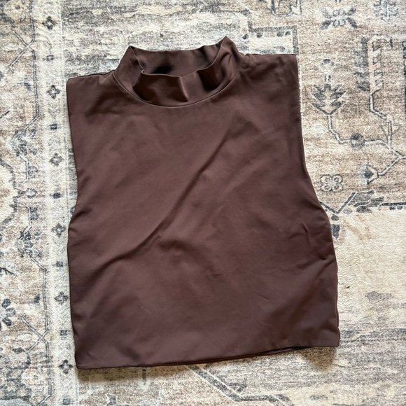 Aritzia Tops - Aritzia Babaton turtleneck Tank in brown XL
